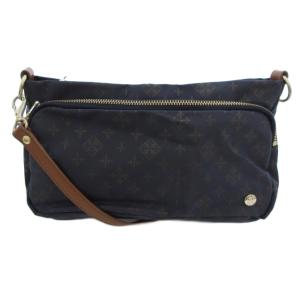 ミニショルダーバッグ レザーベルト 紺 ネイビー /UO