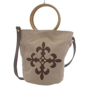 マーケットバッグ ショルダー 2WAY キャンバス ベージュ /UO