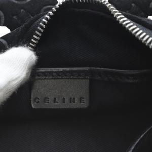 CELINE ワンハンドルバッグ Cマカダム柄 スエード ブラック