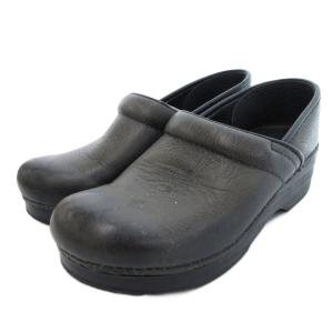 Professional サボサンダル クロッグ 本革 レザー 38 黒 ブラック /UO