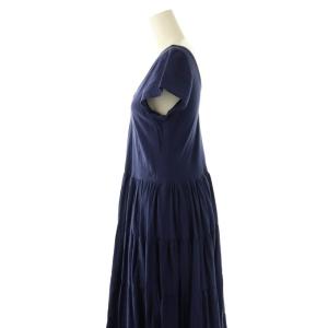 MARIHA 草原の虹のドレス ワンピース ティアード 38 ネイビー /ES OS