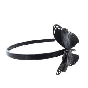 カチューシャ ヘアバンド バタフライモチーフ ブラック /YO16