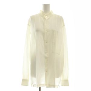 コットンバンドカラーシャツ カジュアルシャツ L 白 ホワイト /AQ OS