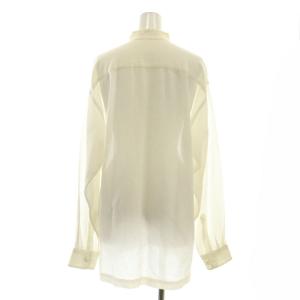 ISSEY MIYAKE MEN コットンバンドカラーシャツ カジュアルシャツ L 白 ホワイト /AQ OS