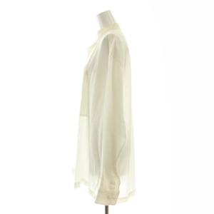 ISSEY MIYAKE MEN コットンバンドカラーシャツ カジュアルシャツ L 白 ホワイト /AQ OS