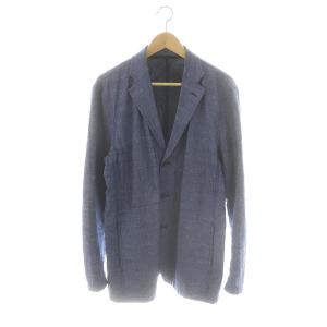 リバーシブルリネン3Bジャケット テーラードジャケット 2 ブルー ブラック ME81FD247 /DF