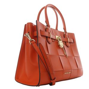 MICHAEL KORS 24SS Hamilton Medium Woven Satchel トートバッグ ショルダーバッグ 2way