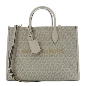 23AW ハンドバッグ ショルダーバッグ 2way 斜め掛け シグネチャーロゴ PVC ホワイト 35F2G7ZT2