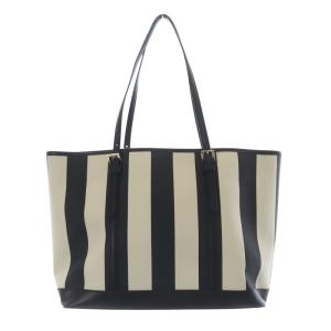 MICHAEL KORS 24SS JET SET TRAVEL LG トートバッグ ストライプ ハンドバッグ 黒 ブラック 白