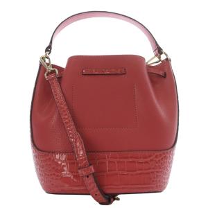 MICHAEL KORS 24AW REED ベルテッド バケット ショルダーバッグ ハンドバッグ 2way ロゴ ピンク 35F4