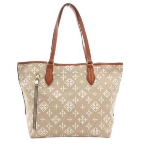 russet Lily コットンジャガード ハンドバッグ トート 肩掛け モノグラム キャンバス ベージュ /GV