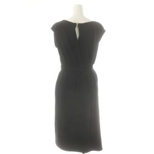 PINKY&DIANNE マットポンチバックシャンワンピース ロング ノースリーブ 36 ネイビー /DO OS