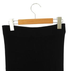 NOBLE 24AW リブニットタイトスカート マキシ ロング F 黒 ブラック /AT OS