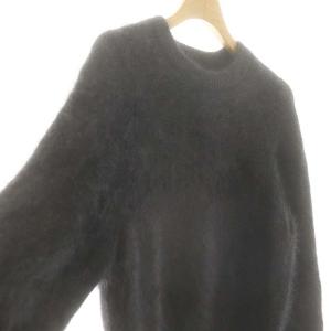 Spick&Span FUR KNITクループルオーバー ニット セーター 長袖 ブラック /HK OS