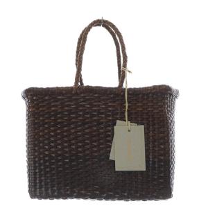 スクエア かごバッグ ダークブラウン