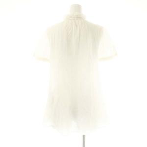 BURBERRY BLUE LABEL リボン ブラウス 半袖 38 ホワイト /HK OS