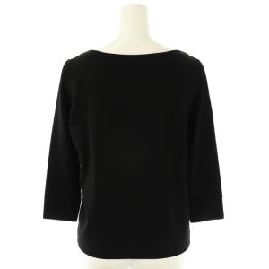 martinique 七分袖 ニット カットソー プルオーバー ブラック /DF OS