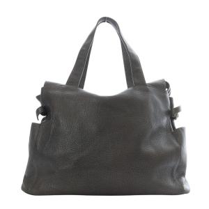 トートバッグ ハンドバッグ レザー グレー /YO10