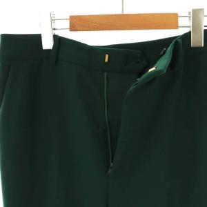 MUSE de Deuxieme Classe コルピエロ col pierrot ラインイリセンタープレスパンツ ストレート スラックス 38 緑 グリーン