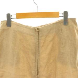 Deuxieme Classe Linen Slit スカート ロング タイト 38 ベージュ /HK OS