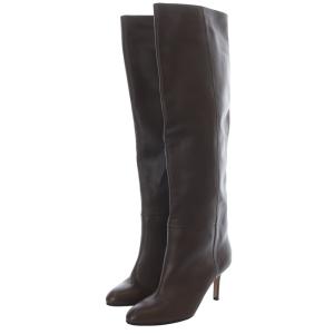 PELLICO レザー ロングブーツ ピンヒール ポインテッドトゥ 37 茶 ブラウン /SR24