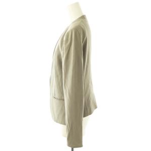 BEIGE CINDY ダブルカラージャケット ノーカラー 6 グレー /AT OS