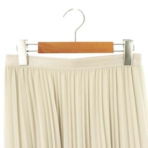 ANAYI バックサテンアムンゼンプリーツスカート ロング 36 ライトグレー /DF OS