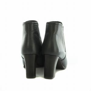 Mode et Jacomo サイドゴアショートブーツ チャンキーヒール 23.5cm ダークグレー /MI OS