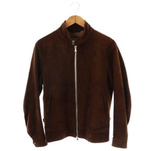 ラムレザージャケット 46 茶 /MI OS