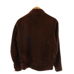 EDIFICE ラムレザージャケット 46 茶 /MI OS