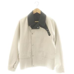 ステッチカラージャケット 44 ベージュ 黒 /MI OS