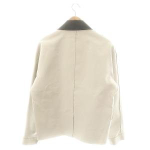 LANVIN ステッチカラージャケット 44 ベージュ 黒 /MI OS