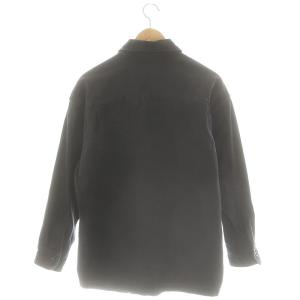 MHL. コットンプルオーバーシャツ ハーフジップ M 黒 /MI OS