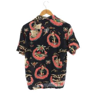 RRL フラガールバケーションシャツ S/P ネイビー マルチカラー