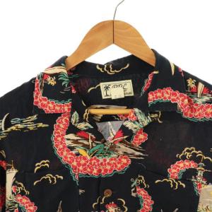 RRL フラガールバケーションシャツ S/P ネイビー マルチカラー