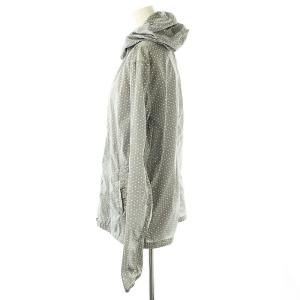 JIL SANDER 総柄ダブルジップナイロンジャケット 44 グレー /DF OS