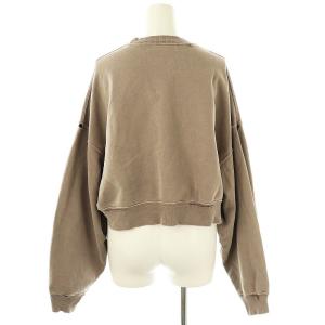 REMI RELIEF × シシクイ THE SHISHIKUI ダメージ加工スウェットプルオーバー トレーナー S モカ /DF