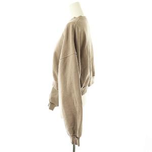 REMI RELIEF × シシクイ THE SHISHIKUI ダメージ加工スウェットプルオーバー トレーナー S モカ /DF