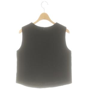 EVERYDAY I LIKE Tweed Cropped ブラウス ツイード 黒 /MI OS