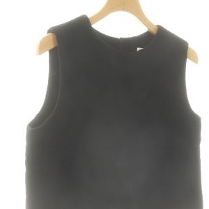 EVERYDAY I LIKE Tweed Cropped ブラウス ツイード 黒 /MI OS