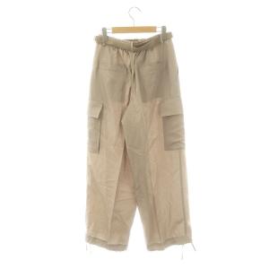 ebure 4110600651 25SS リネンアセテート カーゴパンツ 38 ブラウン