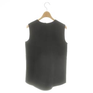 EVERYDAY I LIKE 24SS Minimal Satin ブラウス 黒 /MI OS