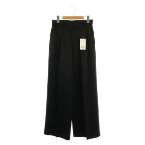 24SS Minimal Satin パンツ ワイドパンツ 36 ブラック /DF OS