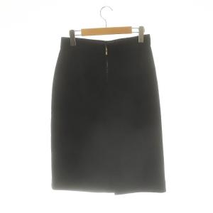 ANAYI 24AW ウールプリペラストレート スカート タイトスカート ひざ丈 40 ブラック /DF OS