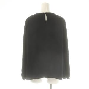 KUMIKYOKU 組曲 24AW ジョーゼットシフォンプリーツ ブラウス 2 紺 /MI OS