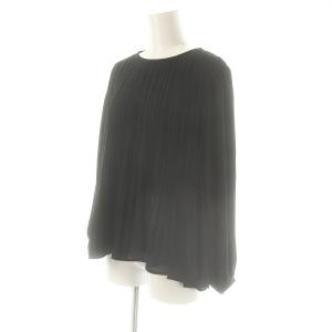 KUMIKYOKU 組曲 24AW ジョーゼットシフォンプリーツ ブラウス 2 紺 /MI OS