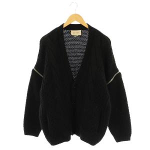 Cable Knit Cardigan with Detachable Sleeves S