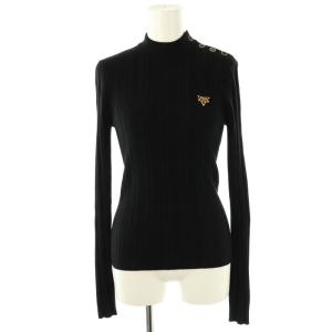 20SS カシミヤロゴプレートリブニット XS ブラック RW201ATQFFIKL8