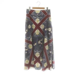 24年 Paris Scarf Printスカート 01 マルチカラー