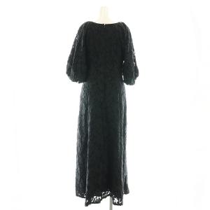CLANE VINTAGE LACE PUFF ONE PIECE ワンピース ロング 七分袖 1 ブラック /DO